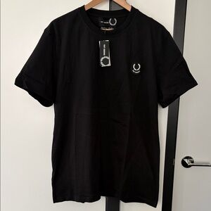 Raf Simons / Fred Perry Black Short Sleeve Tee NEW WITH TAGS NEVER BEEN WORN